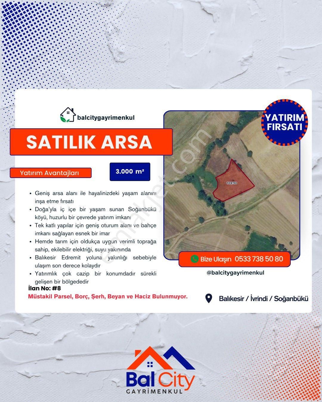 🏡balıkesir İvrindi Stratejik Konum Denize 30 Dk. 3 Dömün Arazi Emsallerinin Altında.. 🌿