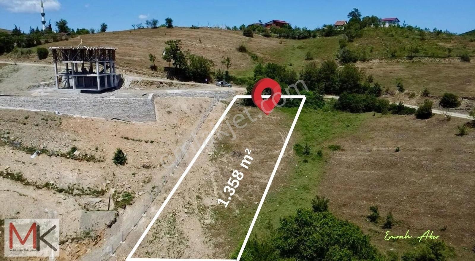 Mahmutlu Köy Yerleşim Alanında 2 Kat İmarlı Satılık 1358 M2