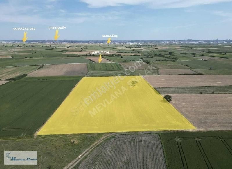 Tekirdağ Kapaklı Yanıkağıl'da 18.125m2 Satılık Tarla