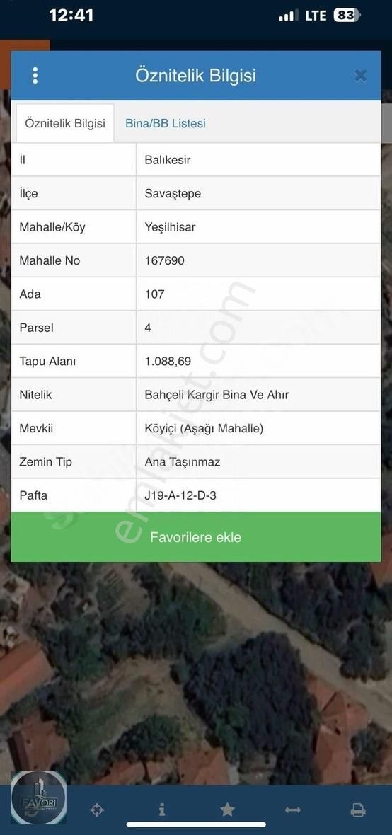 Savaştepe Yeşilhisar Mahallesi Bahçeli Ev Ve Ahır