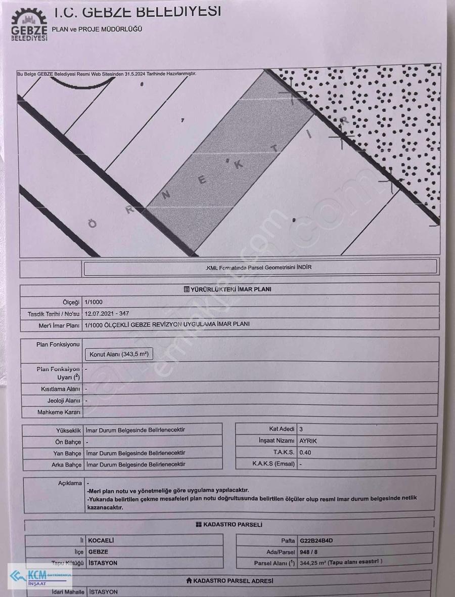 Gebze Eskihisa Da Satılık 344 M2 8 Dairelik Arsa - Görsel 10