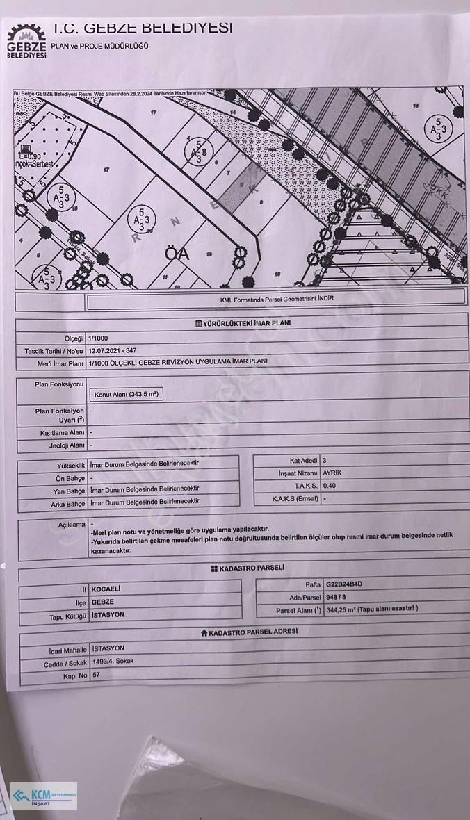 Gebze Eskihisa Da Satılık 344 M2 8 Dairelik Arsa - Görsel 9