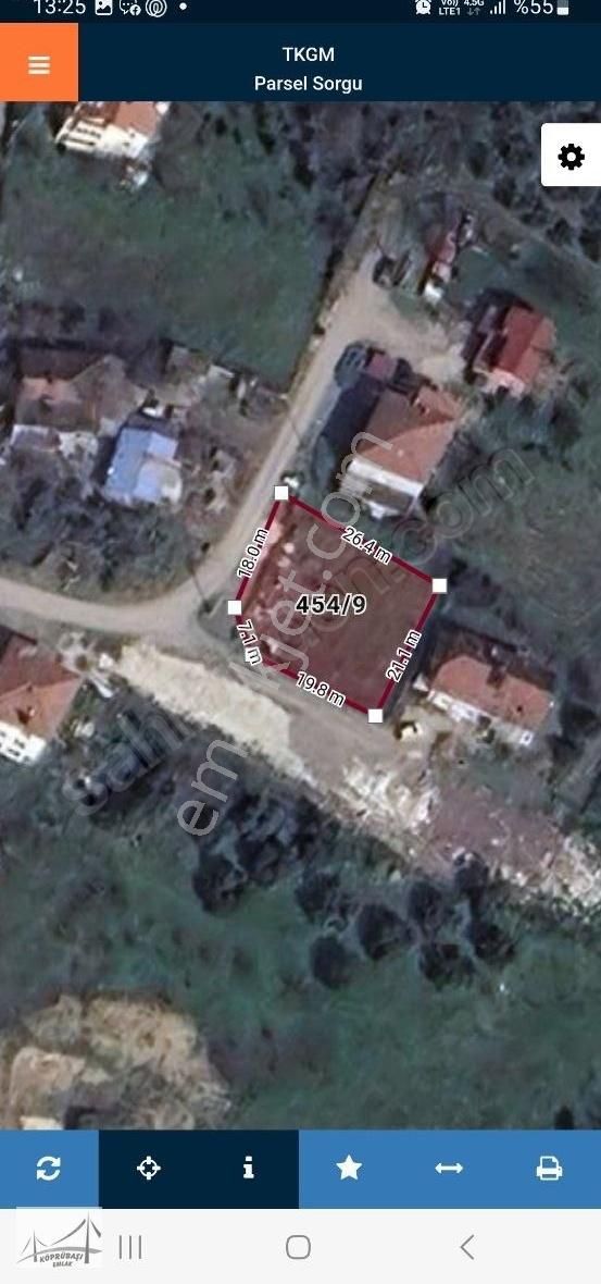 Köprübaşı Emlaktan Kaytazderede 552m² Deniz Manzaralı Arsa