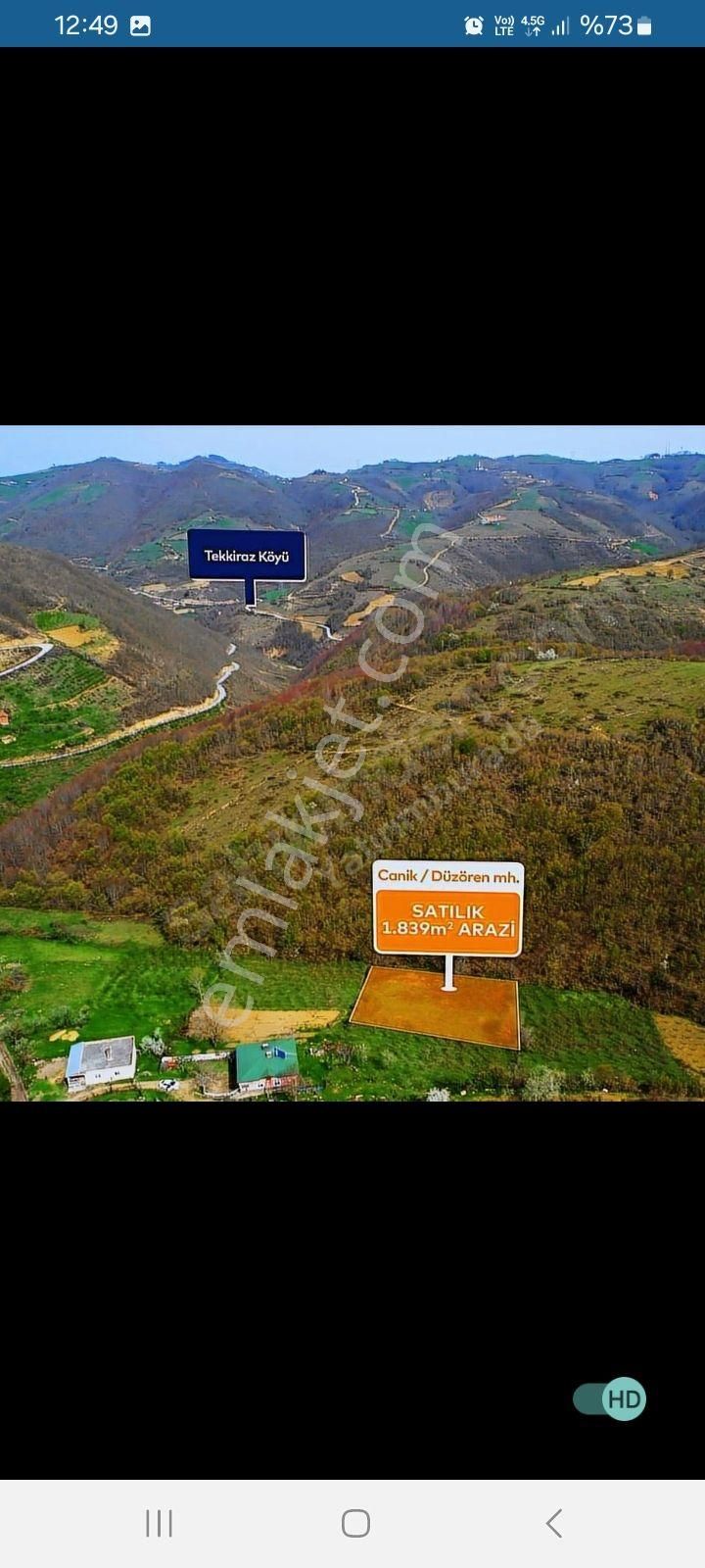 Canikte Satilik Köyici Tarla