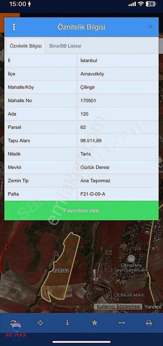 Arnavutköy Çilingir Mah. Satılık İmarlı Arsa