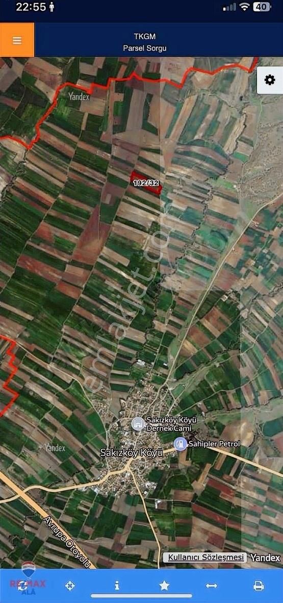 Kırklareli Lüleburgaz Sakızköy Mah. Satılık Arsa