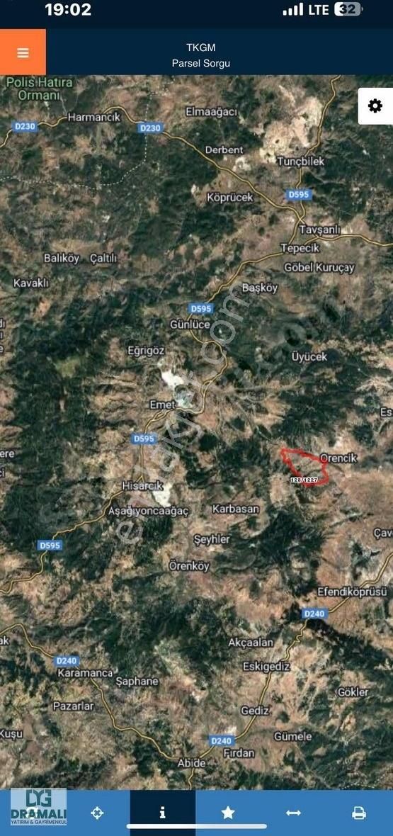 Emet Certe Yıldırım Tek Tapu 600 Metre Göle