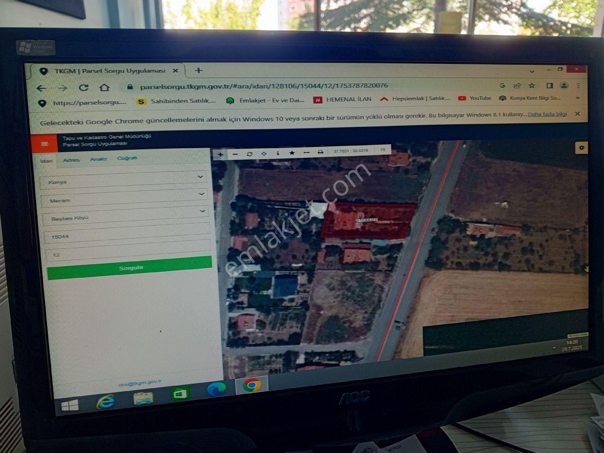 Konya Meram Beybes Hatıp Yoluna Cepe. 1.136 M2 Satılık Villa Arsası - Görsel 3