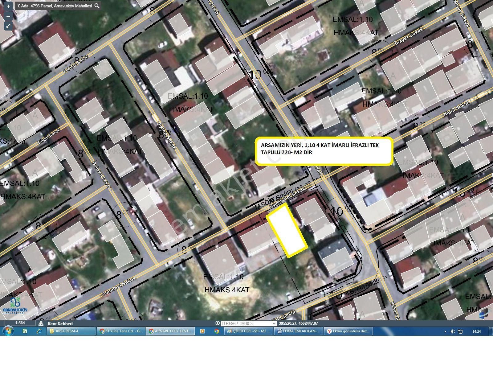 A.köy Anadolu Mah. Yatırımlık-inşaatlık İmarlı İfrazlı Tek Tapu 220 M2 Arsa - Görsel 2