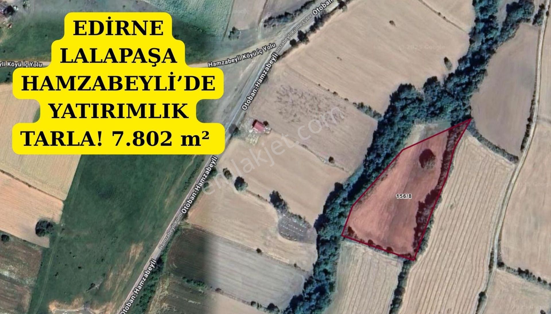 Edirne Lalapaşa Hamzabeyli’de 7.802 M² Yatırımlık Tarla – Emlak Ofisinden