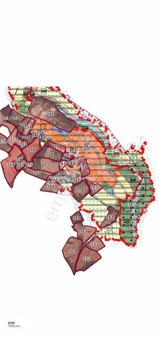 Tümbüldek Kaplıcalarında 1351m Satılık Tarla
