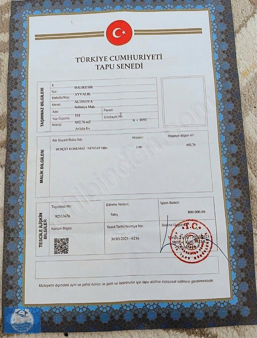 Marinadan İmarlı İnşaat Yapımına Uygun Arsa