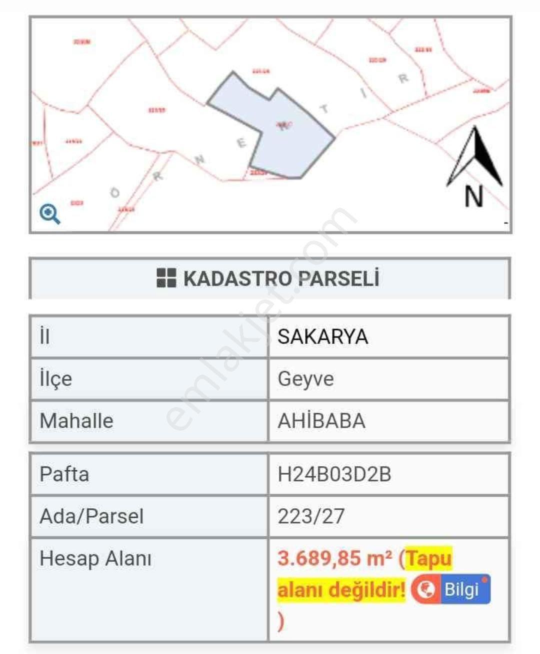 Sakarya Geyve Ahibaba Da Satılık Tarla - Görsel 9