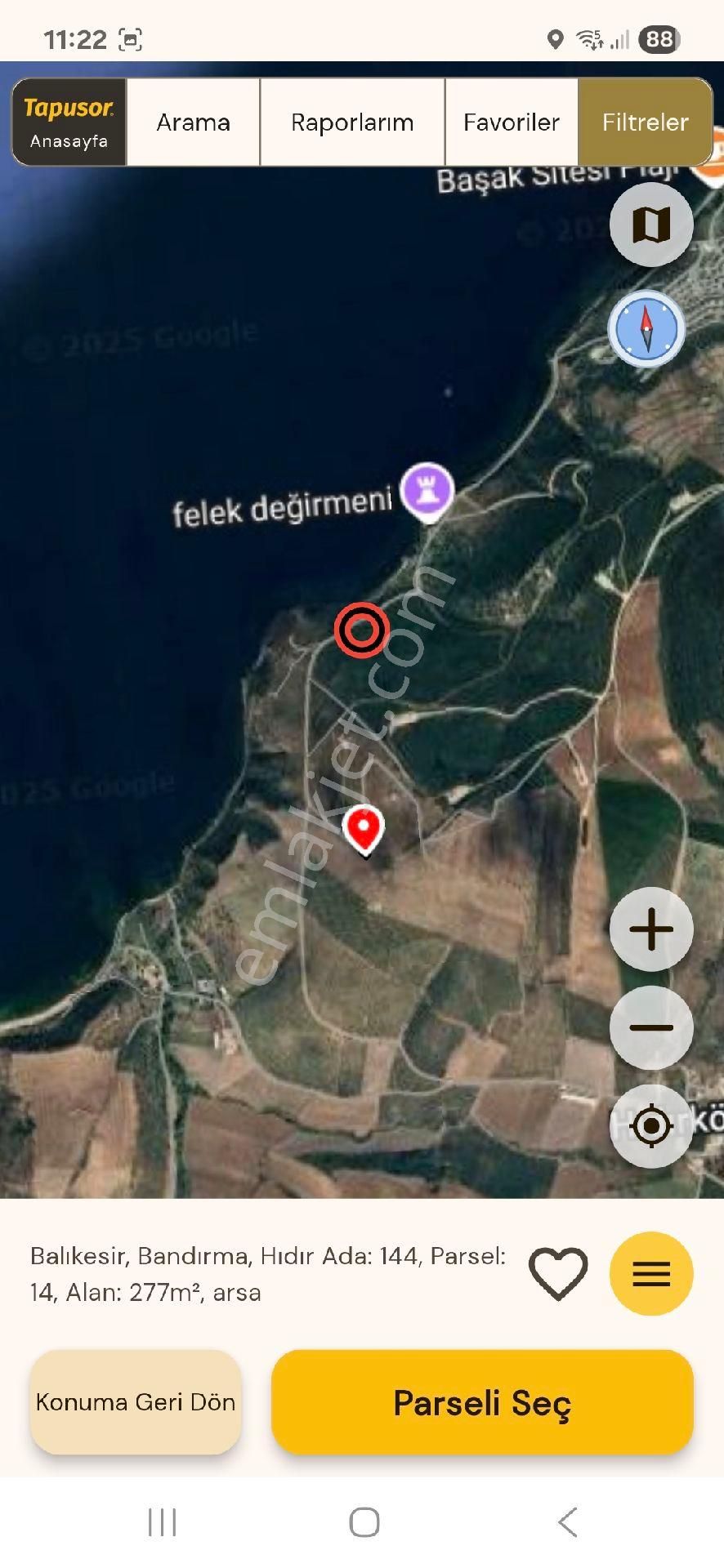Hıdır Köyde Satılık 277m2 Arsa