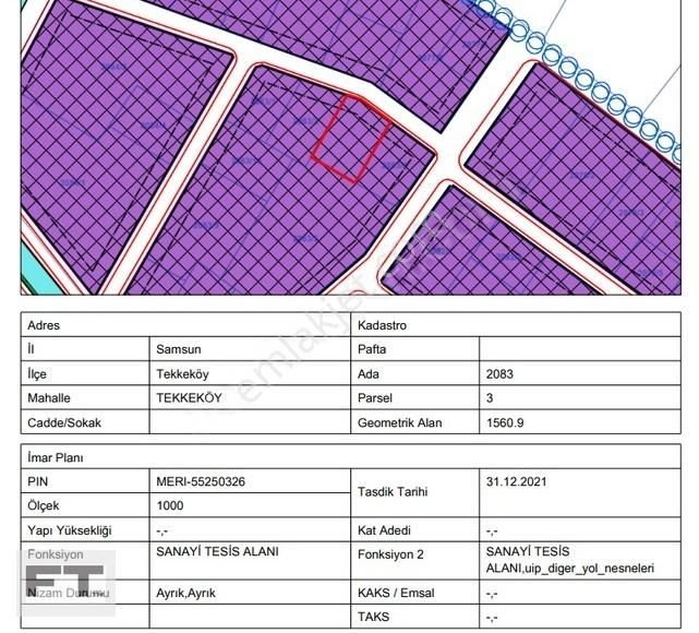 Osb Yanı Satılık Sanayi İmarlı Arsa - Görsel 5