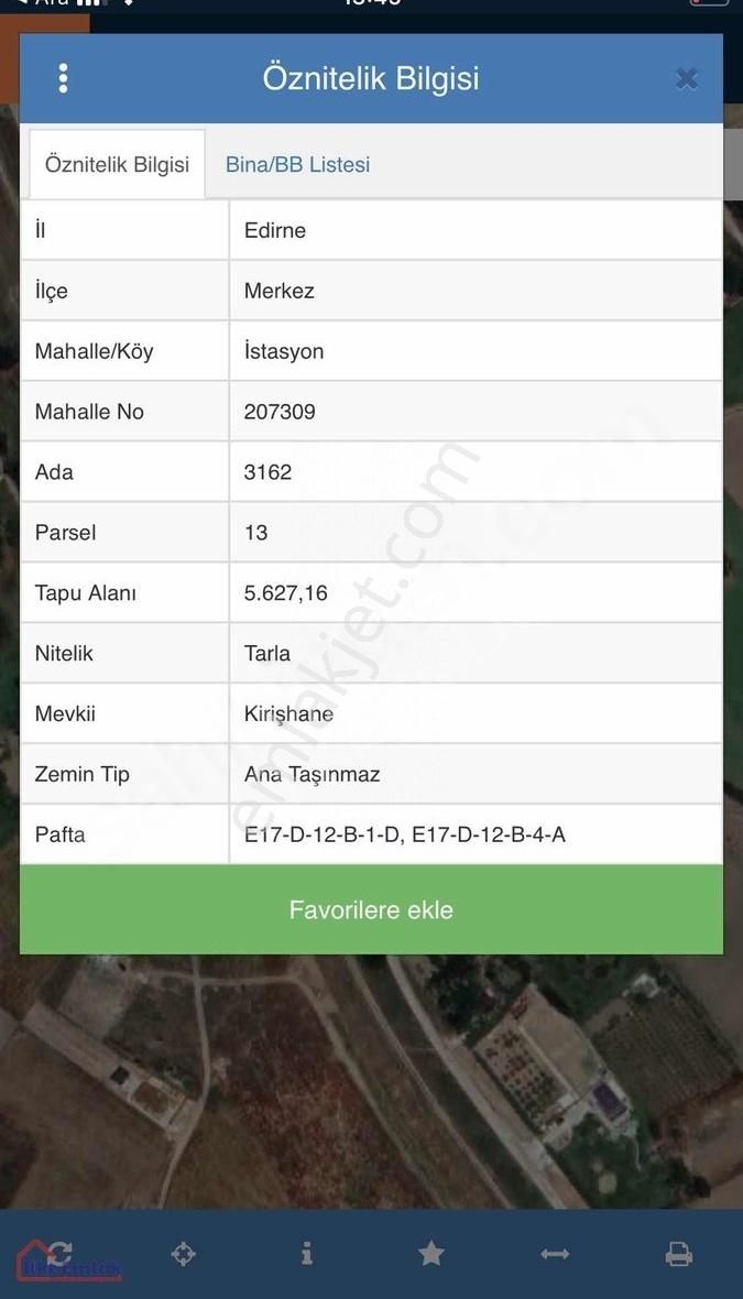 İstasyon Mahallesi, 5.63 Dekar, %5 İmarlı Fırsat Tarla