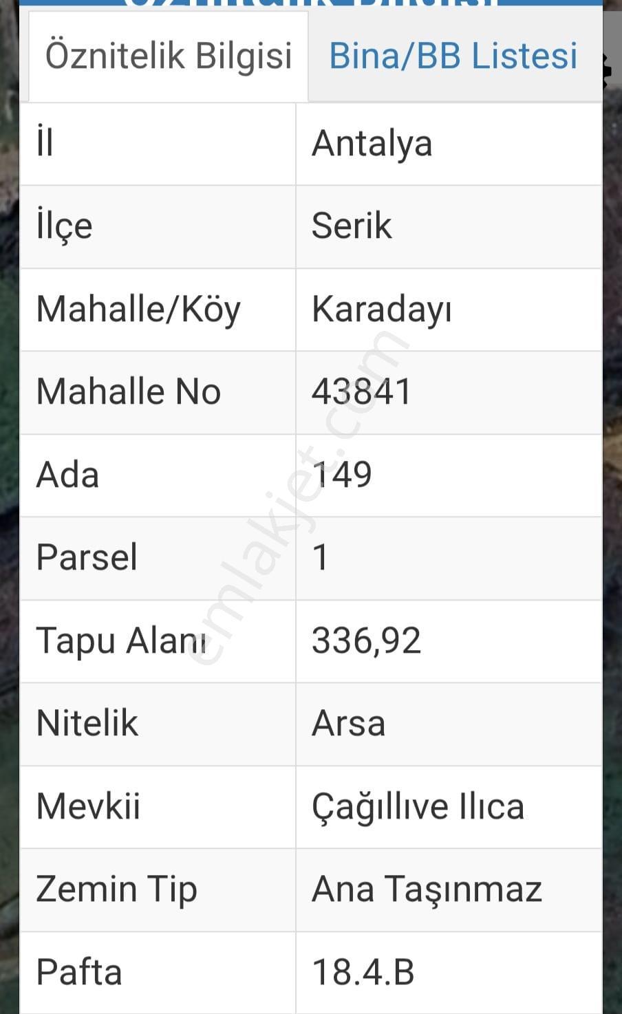 Serik Karadayı Mahallesinde 336 M2 Satılık Arsa - Görsel 2