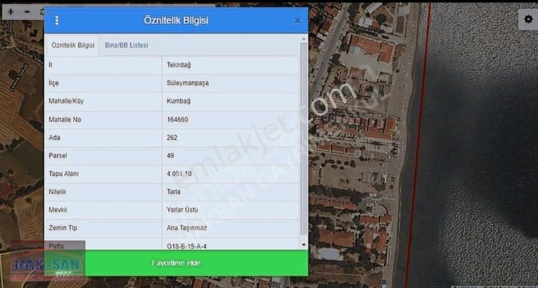 Kumbağ Deniz Manzaralı 300 M2 Tarla