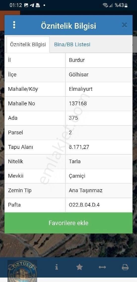 Öztülü Emlak'dan : Satılık Yerleşime Yakın Kupon Yer - Görsel 2
