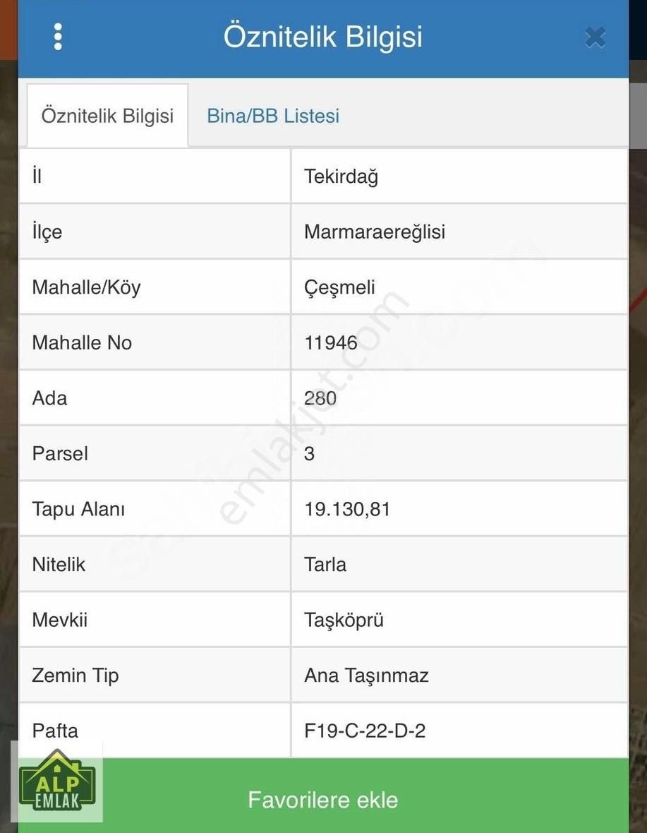 Alp Emlaktan Çeşmeli Mahallesinde Kelepir 320 M2