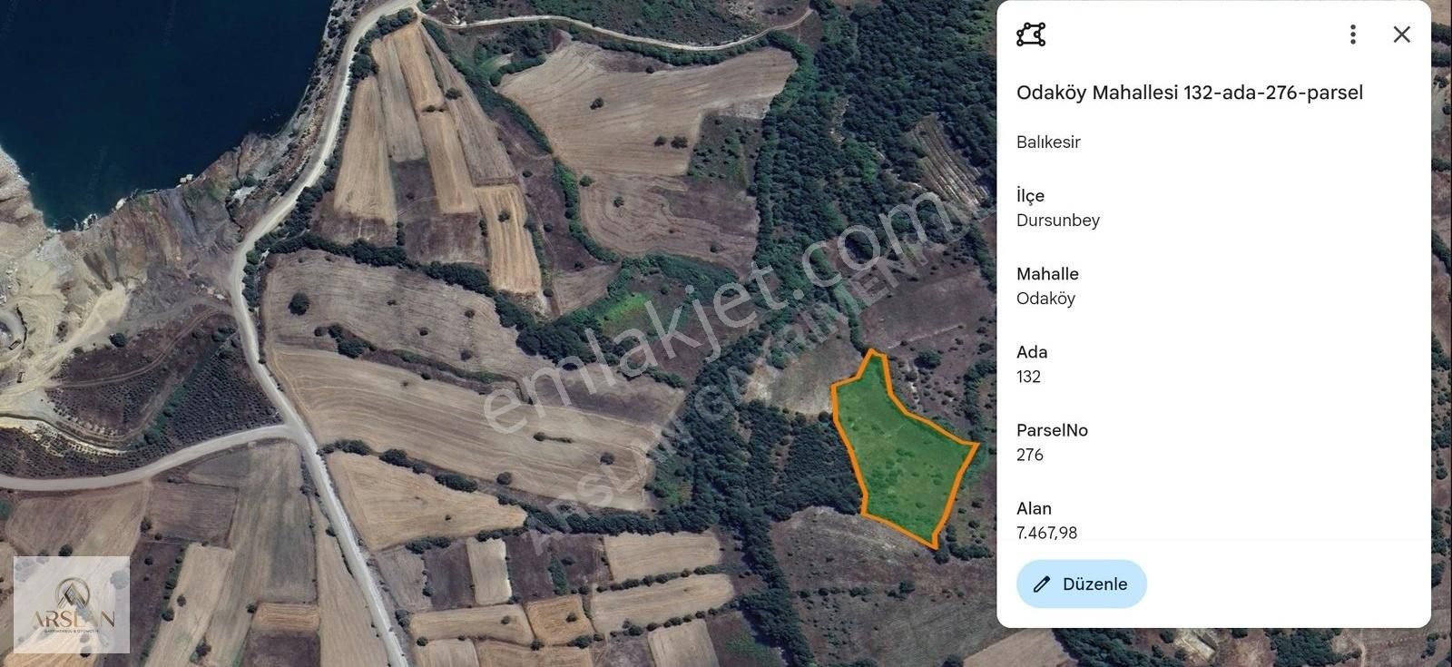 Balıkesir Dursunbey Odaköy Araç Takasına Uygun Arazi