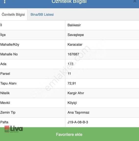 Liva'dan Savaştepede Satılık Ahır