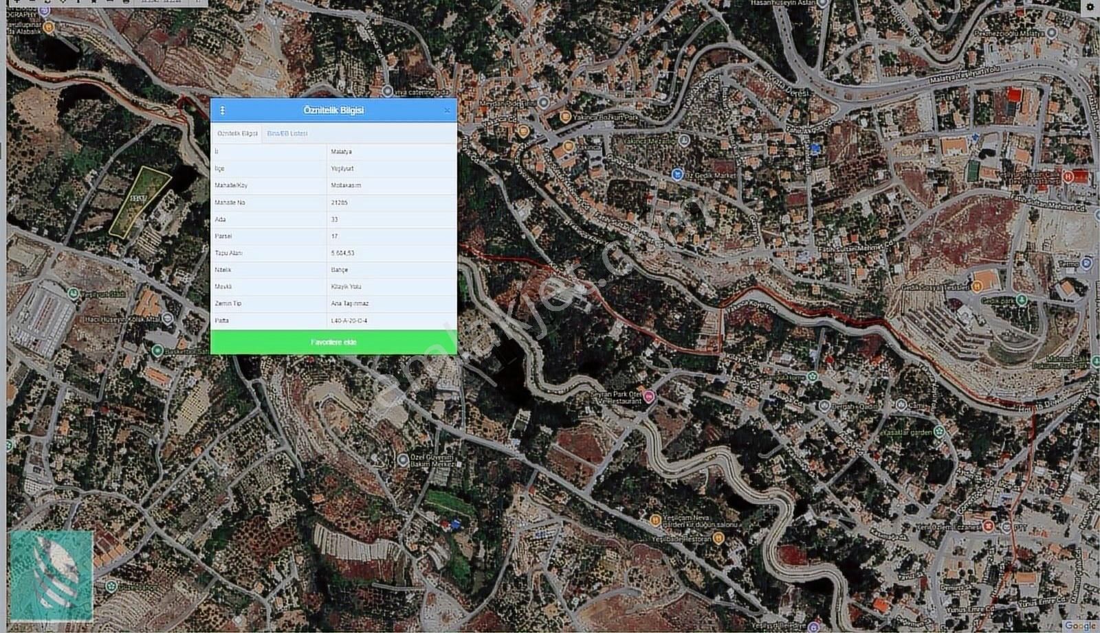 Satılık Yatırımlık Bahçe 5.684m² Gaziantep Caddesi Üzeri