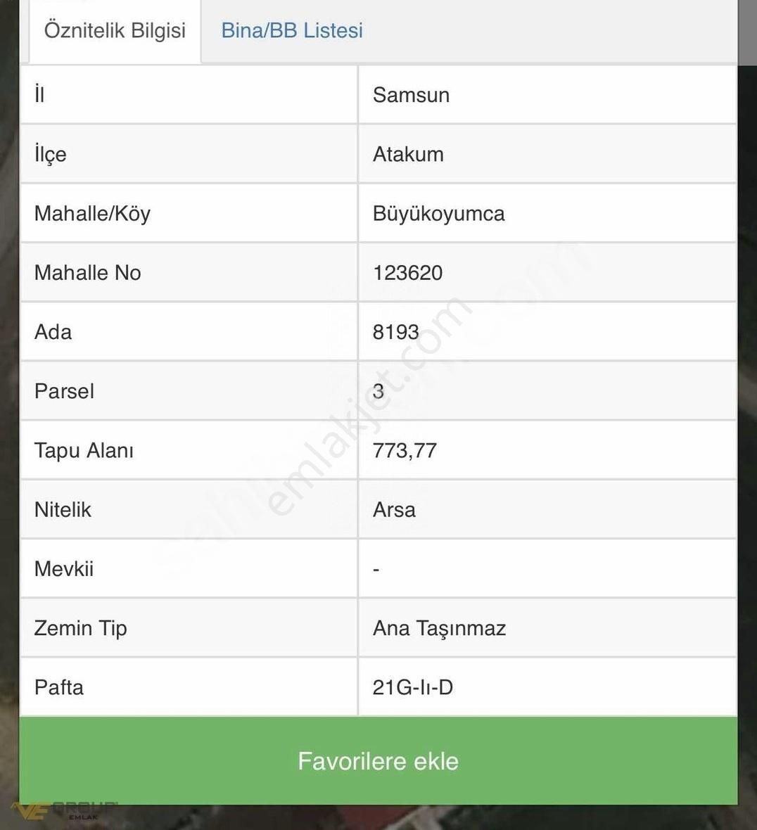 Ve Group Emlak Dan Satılık Buyukoyumcada 774m Arsa