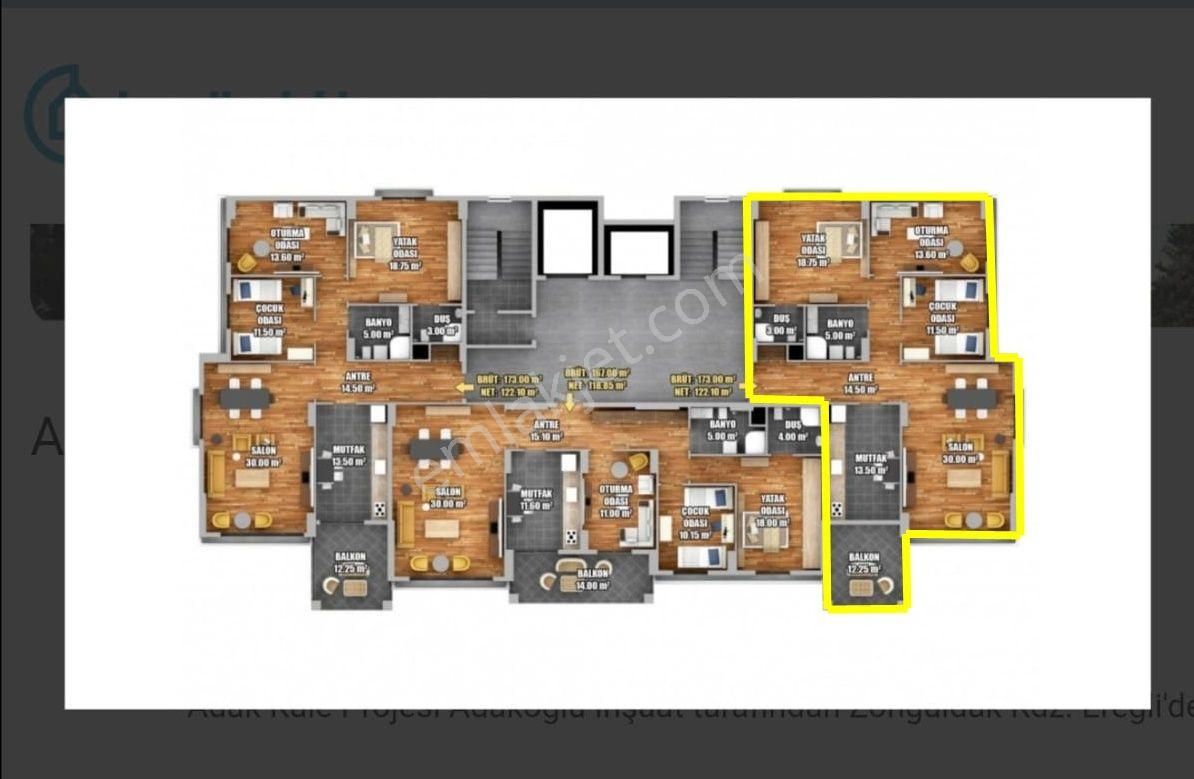 Turyap City'den Sarıkokmazda Panoramik Manzaralı Sıfır 3+1 Daire