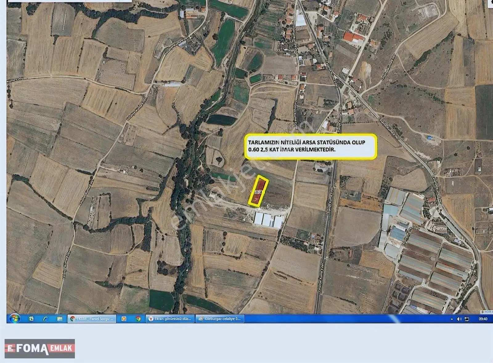 K.eli Lüleburgaz Celaliye 0%60 2,5 Kat İmar 1.750 Metre Arsa - Görsel 5