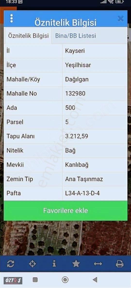 Yeşilhisar Dağılganda Üç Adet Bitişik Bağ - Görsel 4