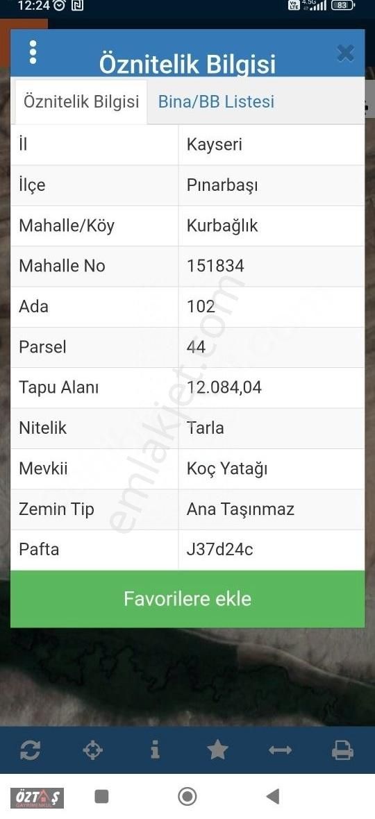 Pınarbaşı Kurbagalıkta Kanala Yakın Tarla