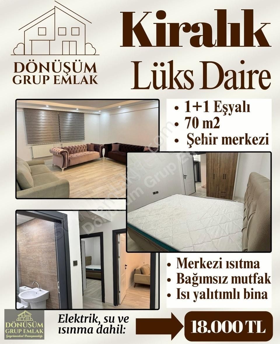 Dönüşüm'den Şehir Merkezinde Kiralık Lüks Ve Geniş 1+1 Daire