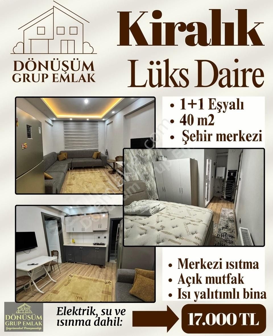 Dönüşüm'den Şehir Merkezinde Kiralık Lüks 1+1 Daire