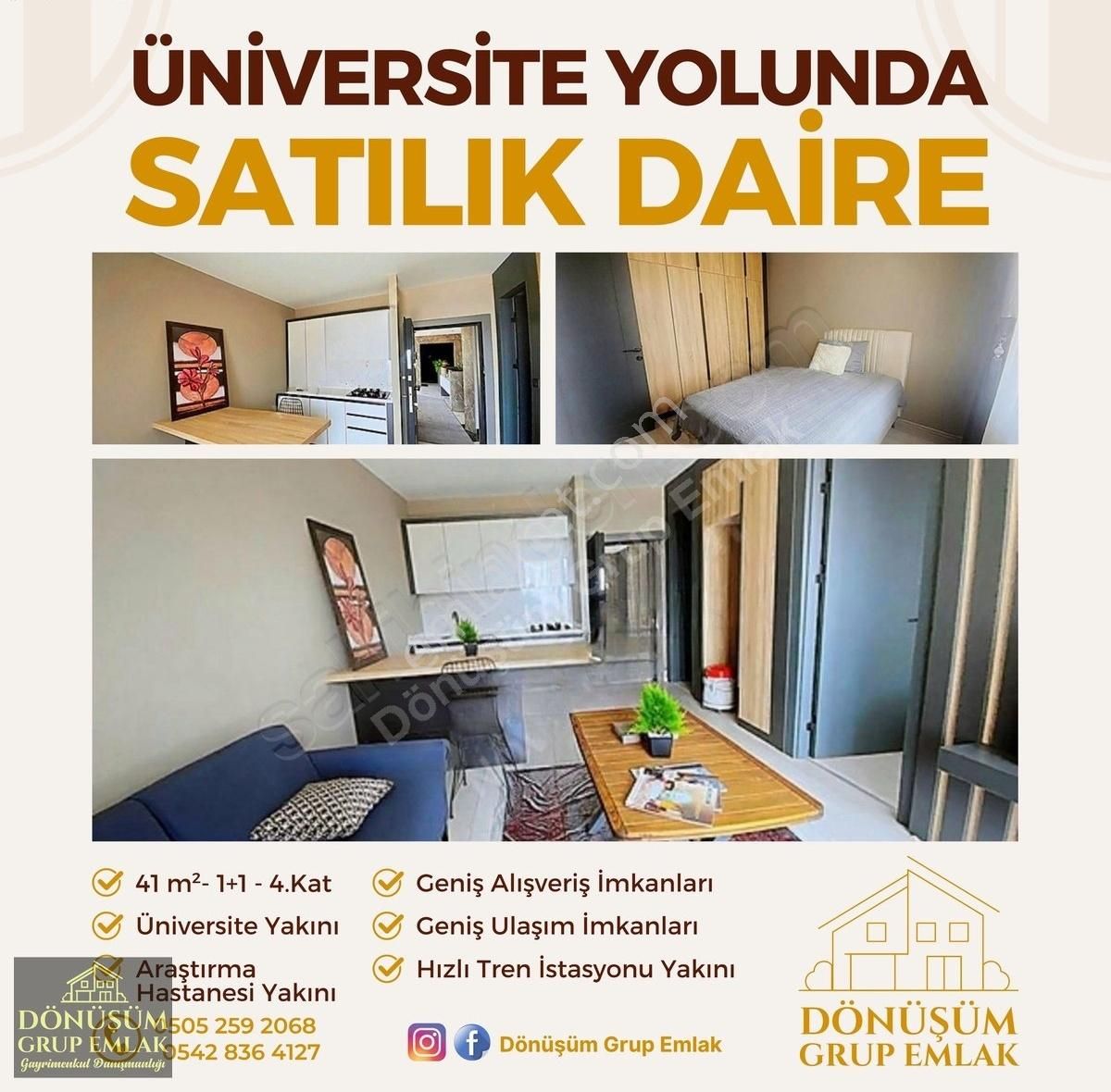 Dönüşüm'den Üniversite Yolunda Satılık 1+1 Lüks Daire