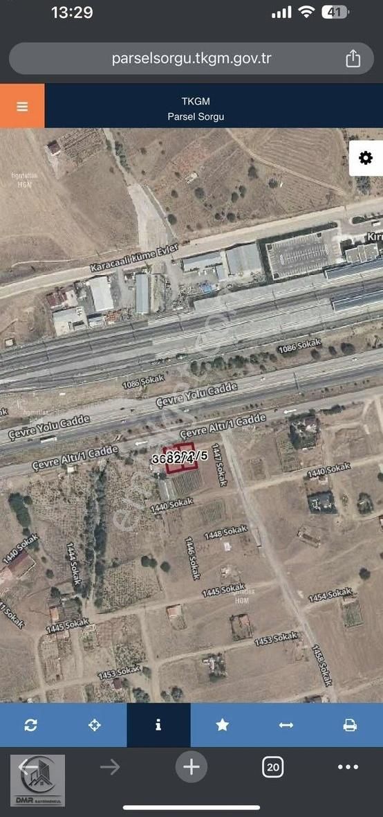 Dmr'den Hızlı Tren İstasyonu Karşısında Yola Cephe Villa Parseli