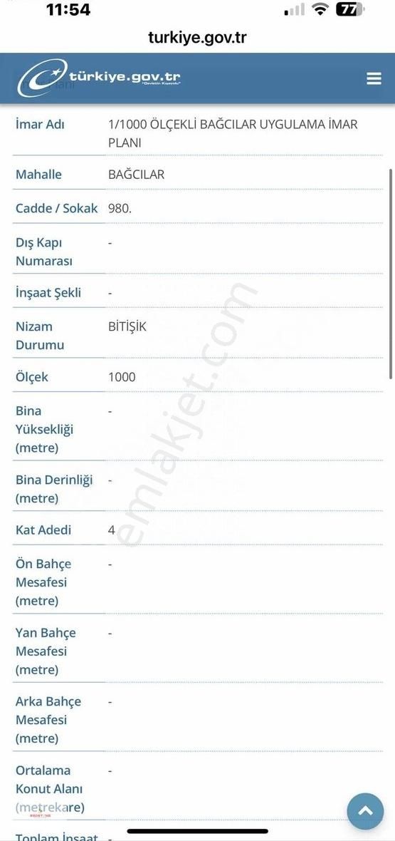 Bağcılar'da Satılık 194m2 Arsa