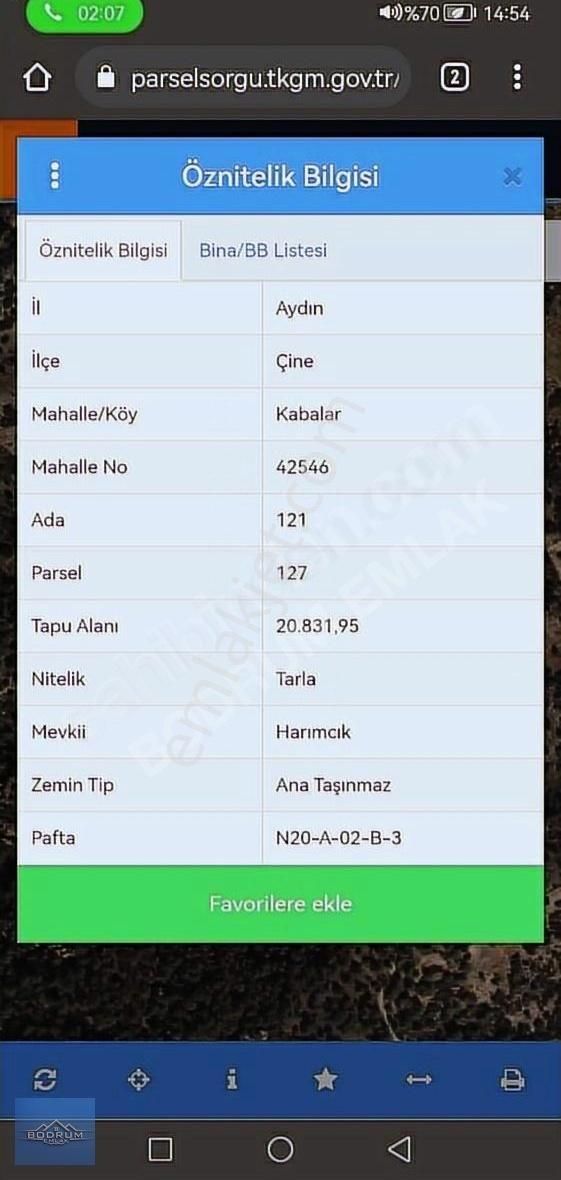 Aydın Çine 20.800m2 Tarla Yatağan 15dk - Görsel 5