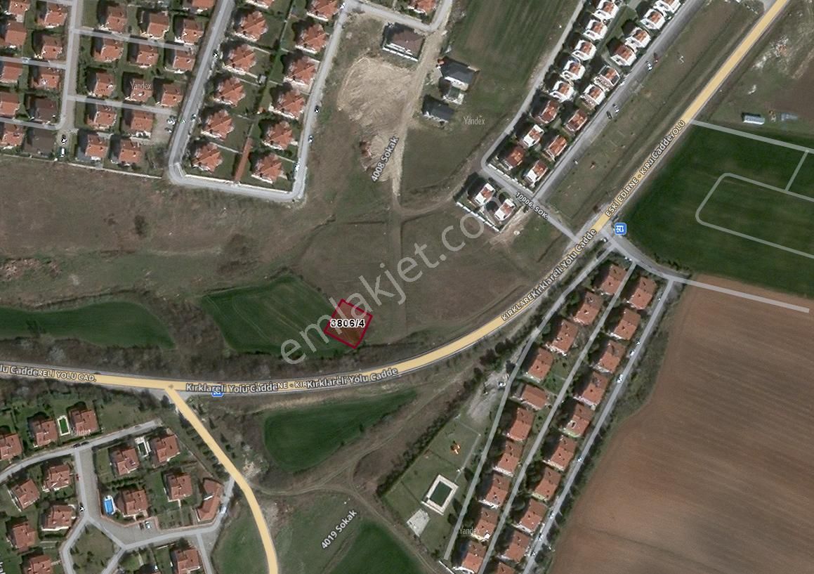 Edirne 100. Yıl Mah. 506 M² %60 İmarlı Arsa 3 Cepheli Yatırımlık