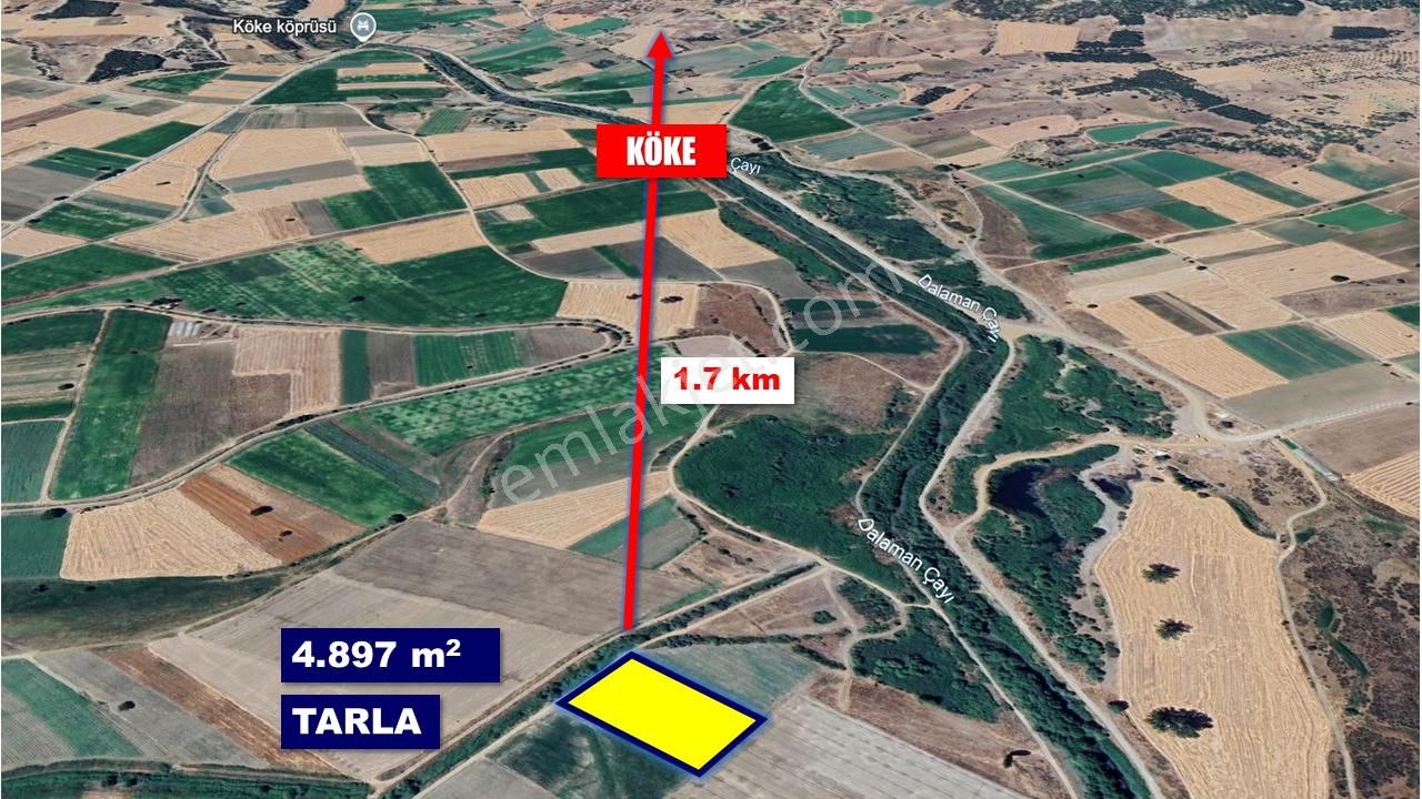 Denizli Acıpayam Köke Bedirbey Ovası'nda Satılık Tarla