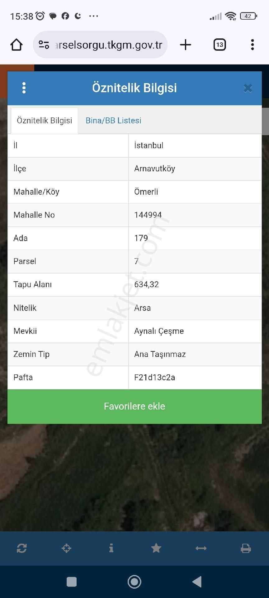 İstanbul Arnavutköy Ömerli Mahallesi 110 M2 Hissem Satılıktır