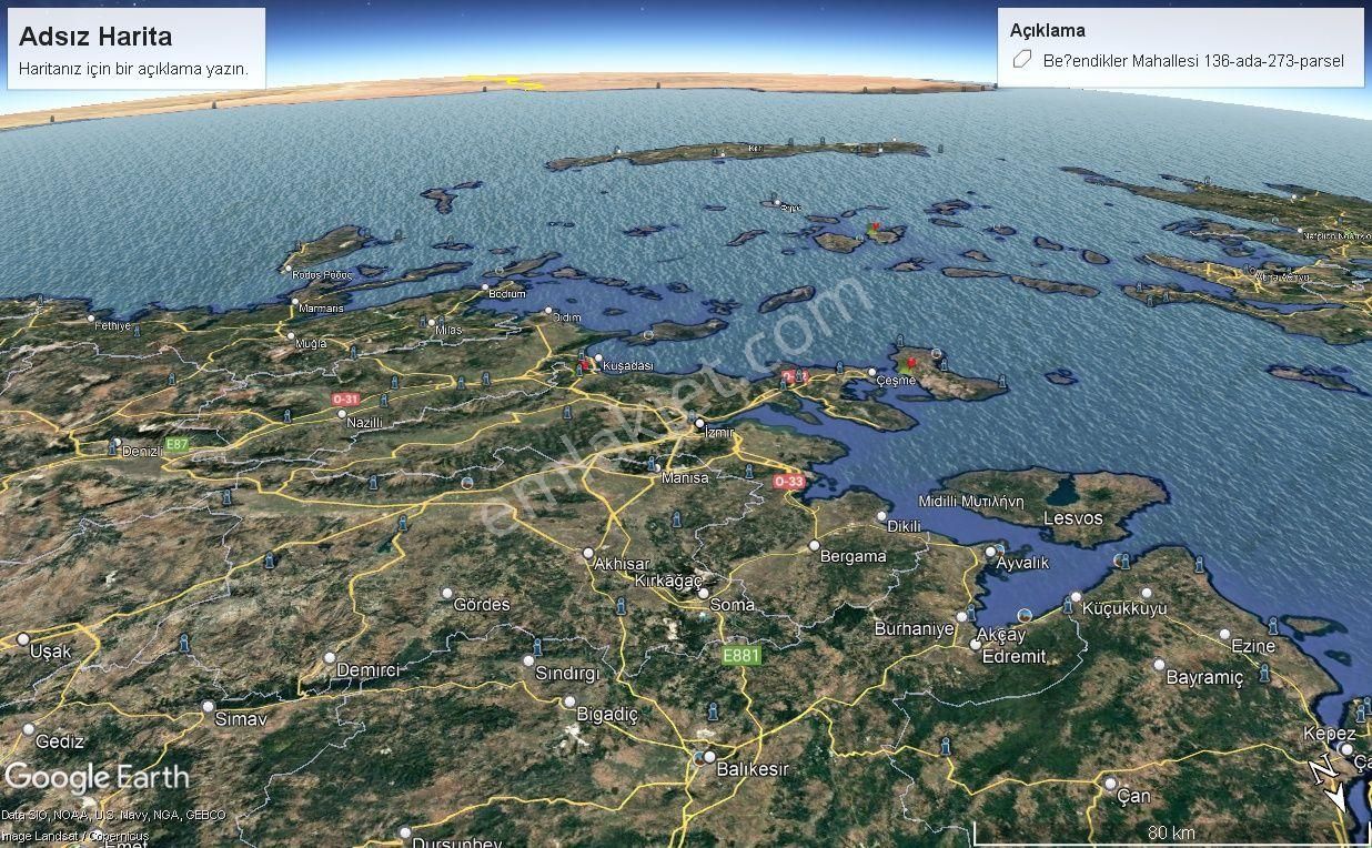Yola Cephe Köye Yürüme Mesafesinde!!mbalıkesir Bigadiç Beğendikler Köyünde 564 M2 Hobi Bahçesi