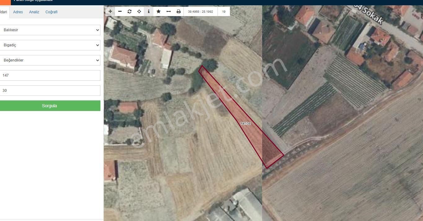 2 Kat Konut İmarlı 819 M2 !!balıkesir Bigadiç Beğendikler Köyünde Satılık Arsa