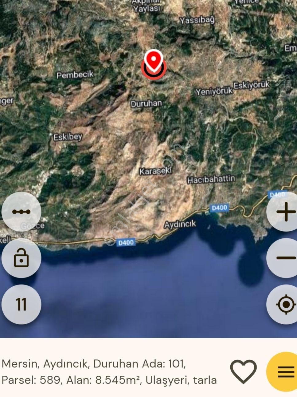 Karahan Emlaktan Mersin Aydıncıkta Denize 1,5 Km+12 Km+18 Km*mesafede*toplam:21.822 M² - Görsel 13