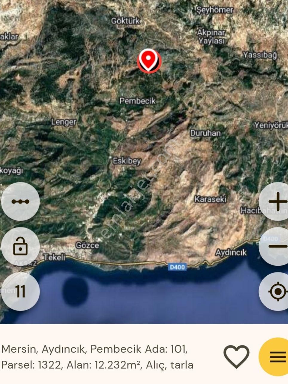 Karahan Emlaktan Mersin Aydıncıkta Denize 1,5 Km+12 Km+18 Km*mesafede*toplam:21.822 M² - Görsel 12