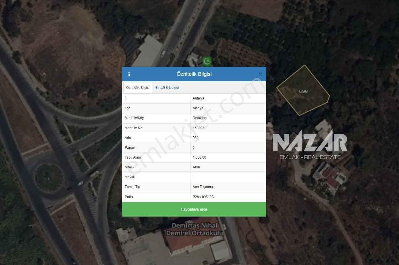 Alanya Demirtaş'ta 1.000 M² Satılık İmarlı Arsa - Denize 300 M. - Görsel 17