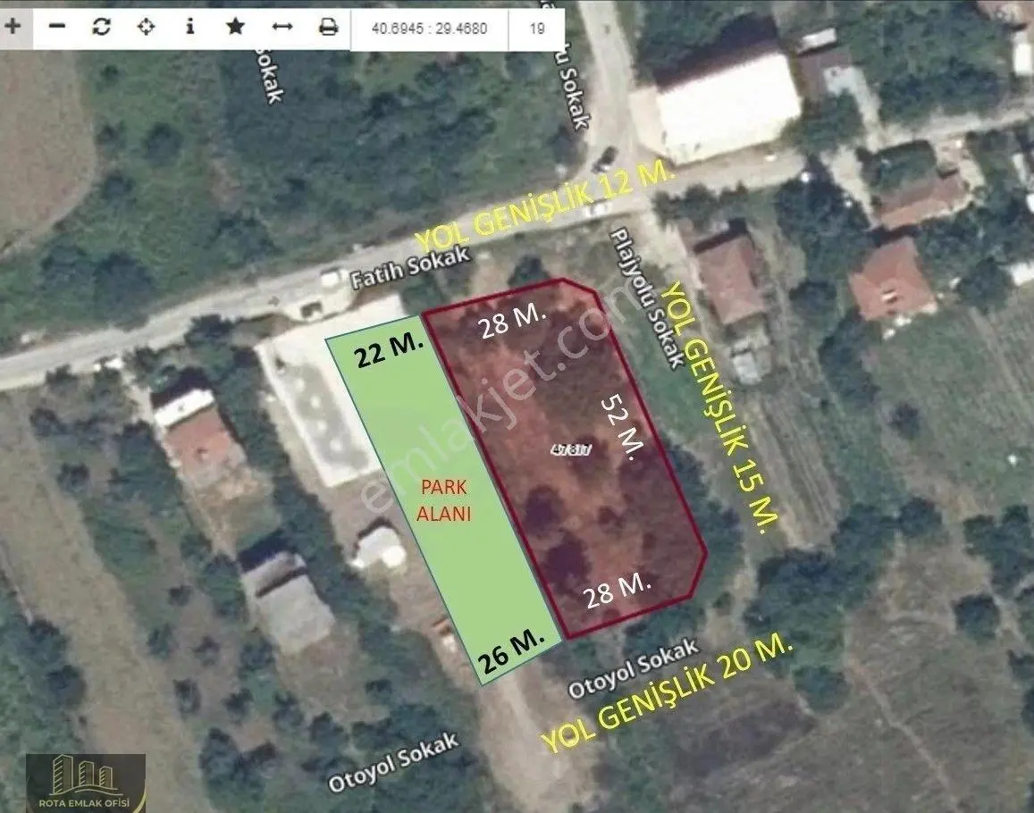 Çavuşçiftliği Güzel Konumda 1400m² Sanayi İmarlı Köşe Arsa - Görsel 3
