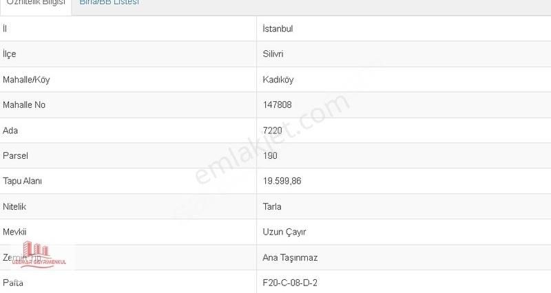 Uzemar'dan/istanbul/silivri/satılık Tarlalar