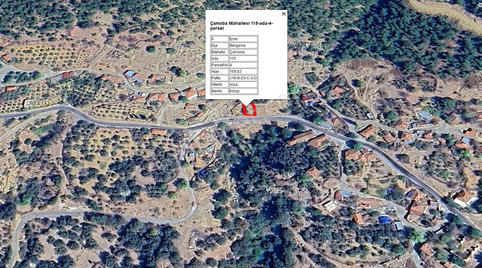 Bergama Çamoba Köyünde 170 M2 İmarlı Arsa - Görsel 12