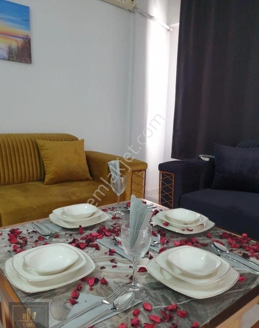 ***alanya Mahmutlarda Eşyalı Kiralık 1+1 Ayrı Mutfaklı Daire 14.000tl.***